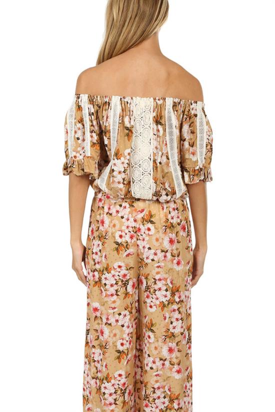  선데이 세인트 트로페즈 블라우스 선데이 생트로페 루루 프린트 탑 샴페인 - SUNDAY SAINT-TROPEZ