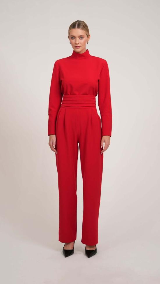  파렌테지 스트레이트 팬츠 턱시도 팬츠 레드 - PARENTEZI