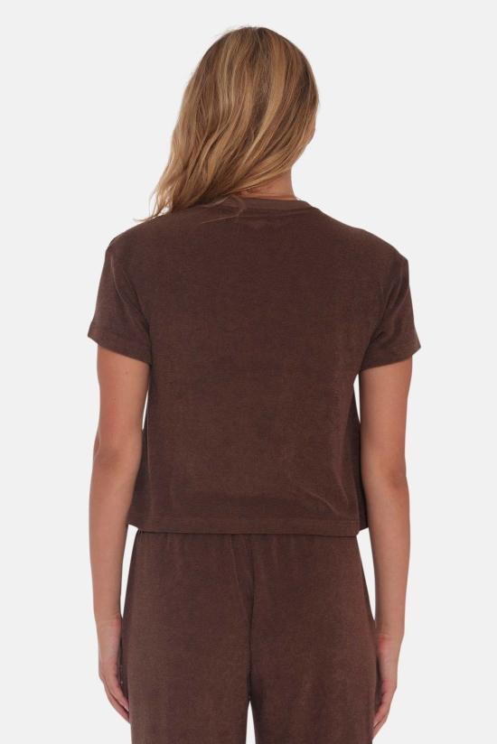  더 타일 클럽 반팔 티셔츠 WVBCW2401T BROWN - THE TILE CLUB