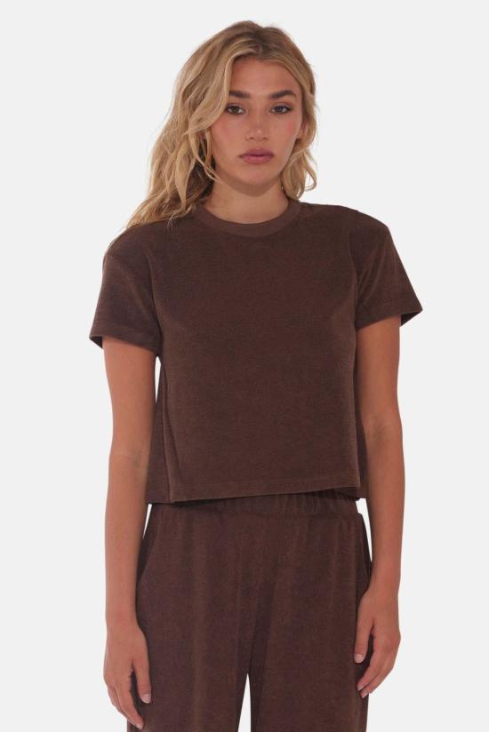  더 타일 클럽 반팔 티셔츠 WVBCW2401T BROWN