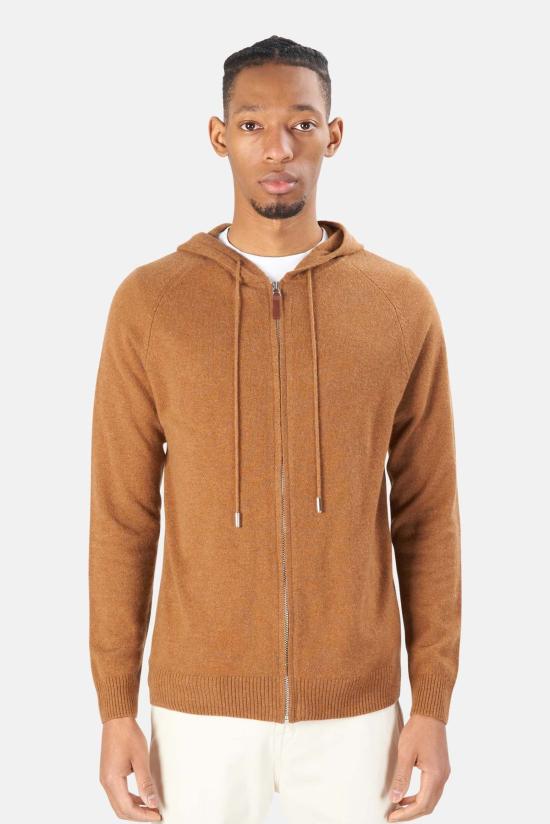  The Tile Club 후드 티셔츠 타일 클럽 스탠포드 지퍼 캐시미어 후드티 피칸 러스트