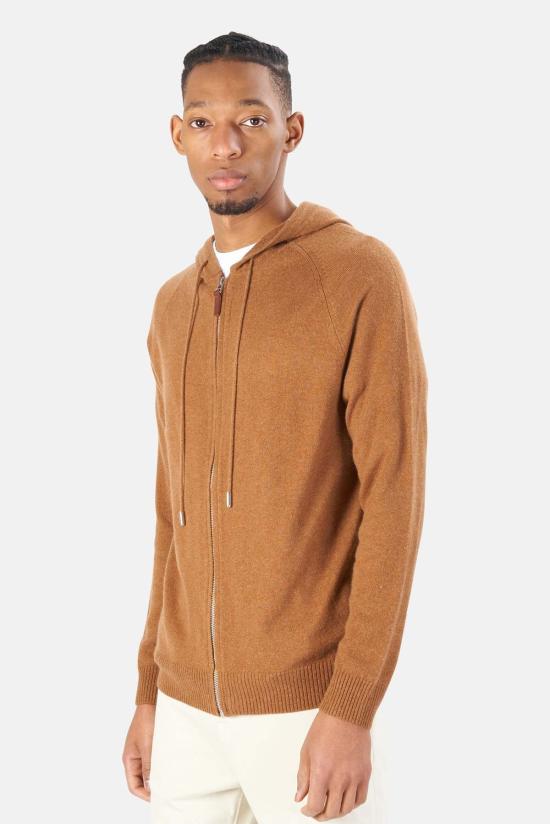  The Tile Club 후드 티셔츠 타일 클럽 스탠포드 지퍼 캐시미어 후드티 피칸 러스트 - THE TILE CLUB