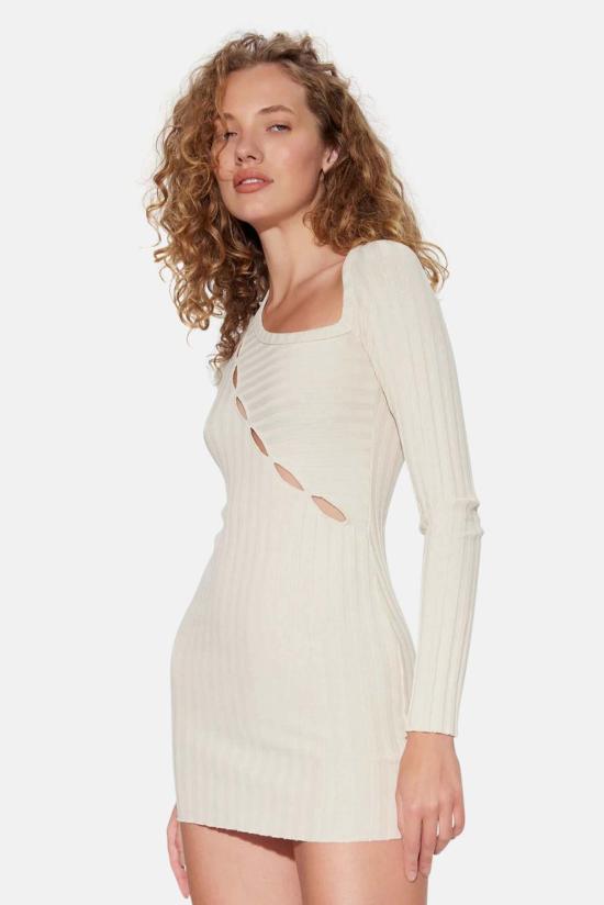  코튼 시티즌 숏 원피스 카프리 컷아웃 드레스 오트밀