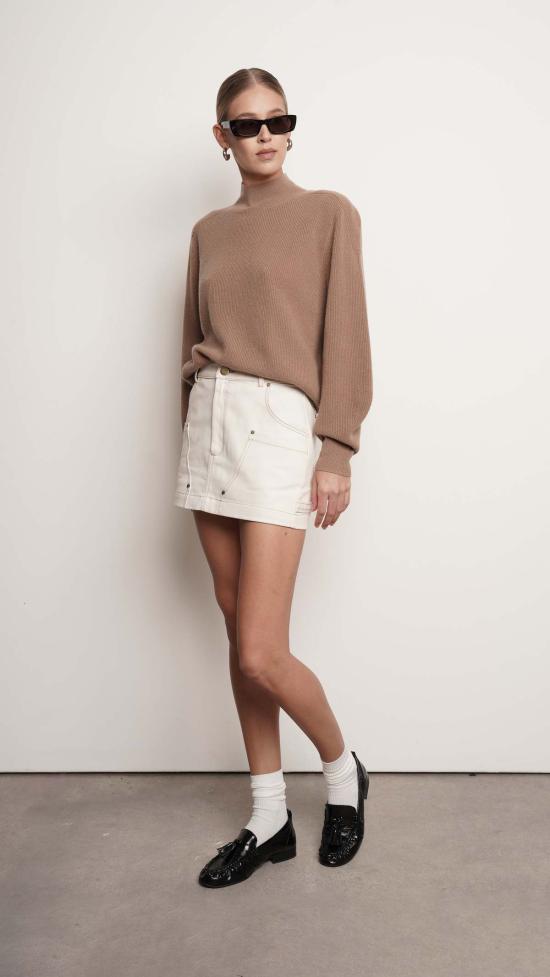  파렌테지 숏 스커트 하퍼 미니 스커트 아이보리 - PARENTEZI