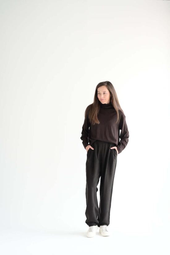  보부틱 스트레이트 팬츠 트래블 팬츠 브라운 - BOBOUTIC