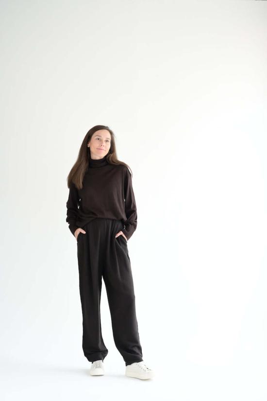  보부틱 스트레이트 팬츠 트래블 팬츠 브라운