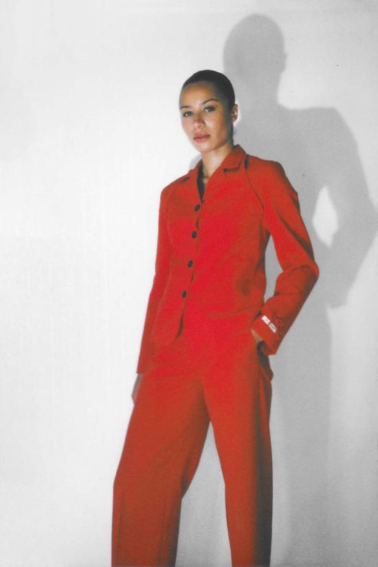  샌디리앙 스트레이트 팬츠 샌디 리앙 글라스 팬츠 레드 - SANDY LIANG