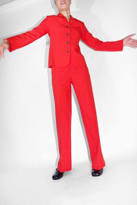  샌디리앙 스트레이트 팬츠 샌디 리앙 글라스 팬츠 레드 - SANDY LIANG