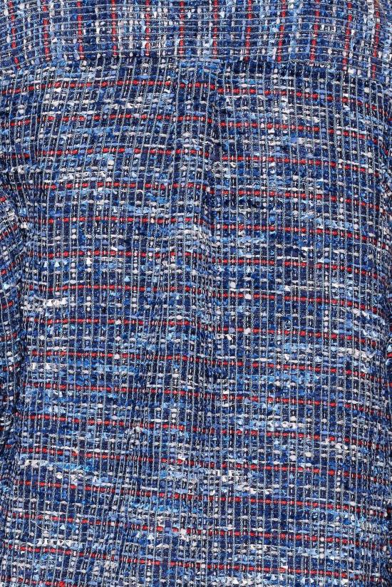  Blue&Cream 후드 티셔츠 블루&크림 코코 트위드 오버셔츠 블루 멀티 - BLUE&CREAM