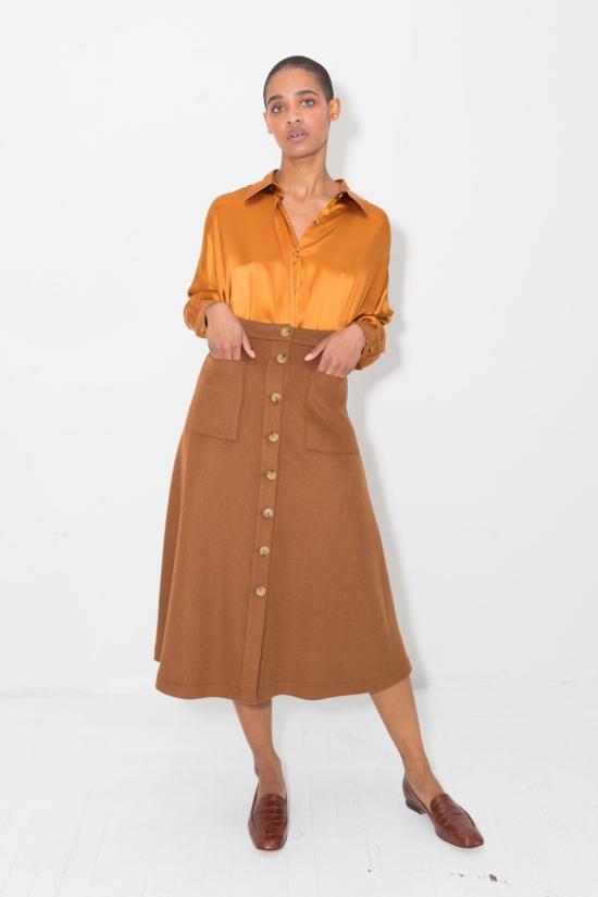  다두라 미디 스커트 다투라 테라 울 A 스커트 테라 - DATURA