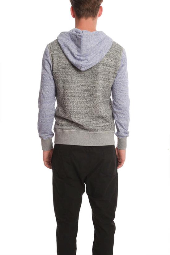  Blue&Cream 후드 티셔츠 블루&크림 1/4 지퍼 후드 티 타이거 그레이/라벤더 - BLUE&CREAM