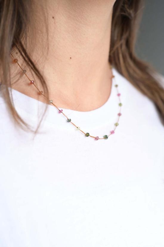  Sharing 목걸이/팬던트 루피 투르말린 1 목걸이 베이지/멀티 공유