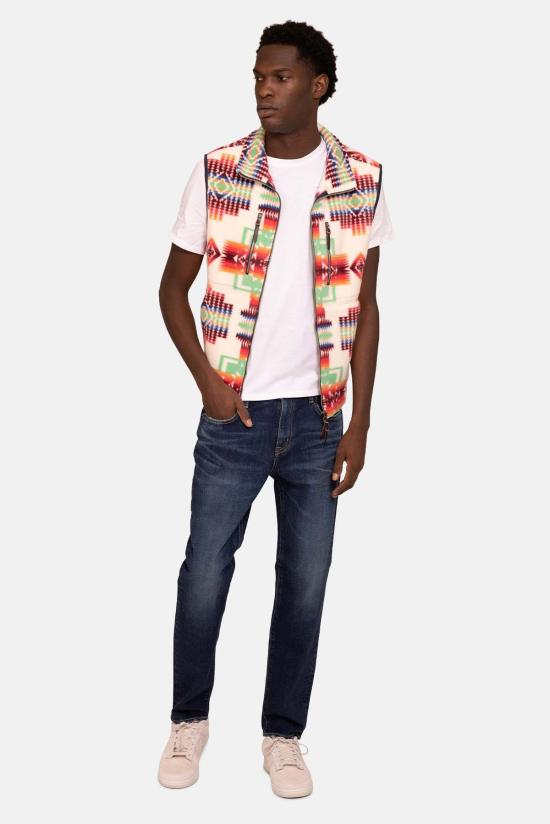  블루&크림 베스트 인카 폴라 플리스 조끼 크림 콤보 - BLUE&CREAM