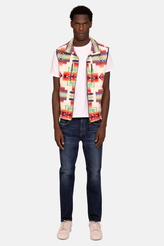  블루&크림 베스트 인카 폴라 플리스 조끼 크림 콤보 - BLUE&CREAM