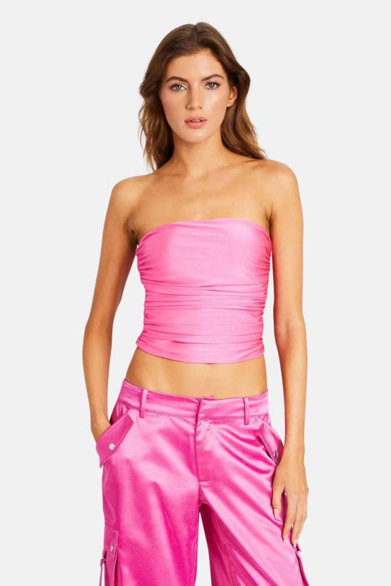  세로야 민소매 티셔츠 Ser.O.Ya 데비 탑 말리부 핑크