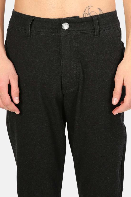  블루&크림 스트레이트 팬츠 에브리데이 팬츠 블랙 - BLUE&CREAM