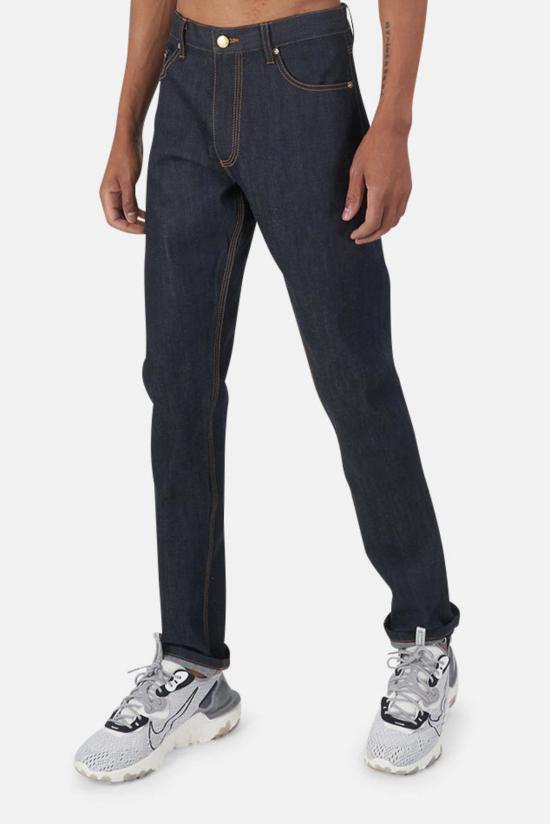  블루&크림 데님 팬츠 스키니 스트레이트 로우 셀비지 데님 인디고 - BLUE&CREAM