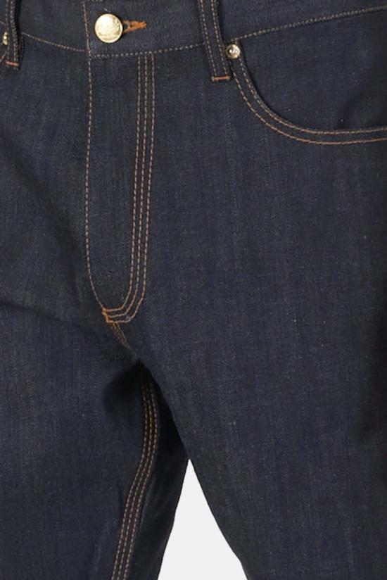  블루&크림 데님 팬츠 스키니 스트레이트 로우 셀비지 데님 인디고 - BLUE&CREAM