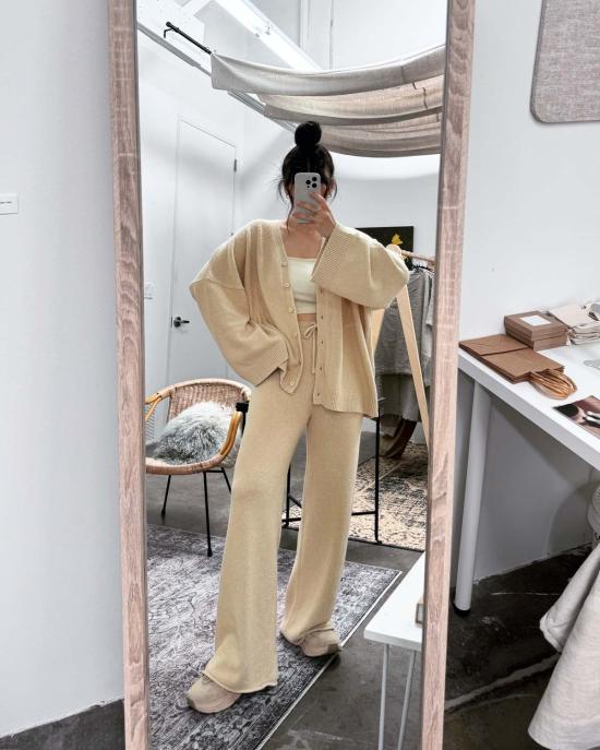  Bohème 스트레이트 팬츠 보헴 더 니트 트라우저 크림