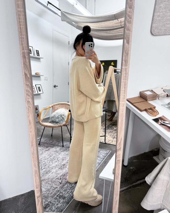  Bohème 스트레이트 팬츠 보헴 더 니트 트라우저 크림 - OTHER BRANDS