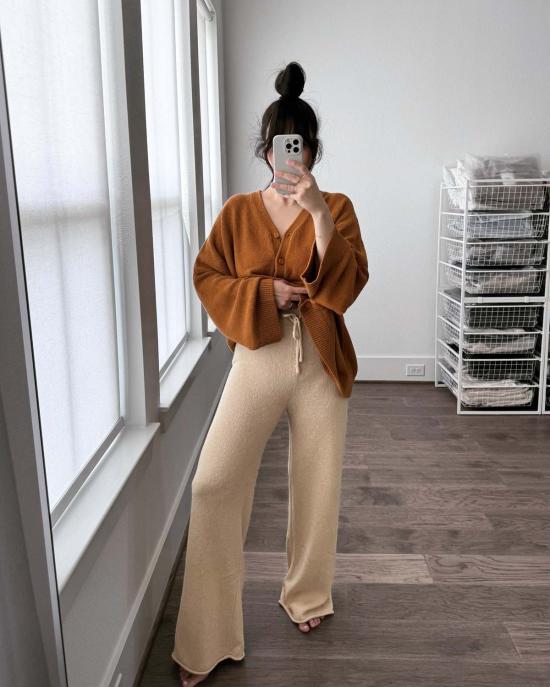  Bohème 스트레이트 팬츠 보헴 더 니트 트라우저 크림 - OTHER BRANDS