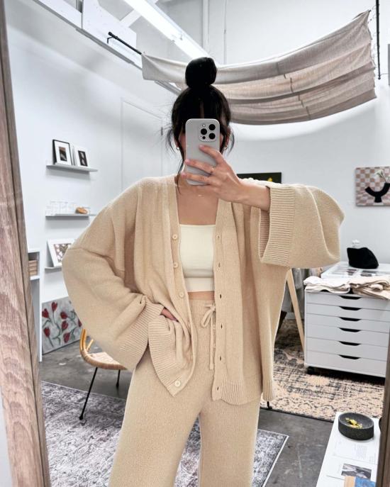  Bohème 스트레이트 팬츠 보헴 더 니트 트라우저 크림 - OTHER BRANDS