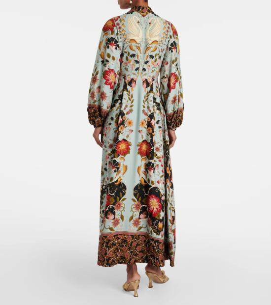  팜 리오 롱 원피스 맥시 드레스 플로잉 뷰티 블루 - FARM RIO