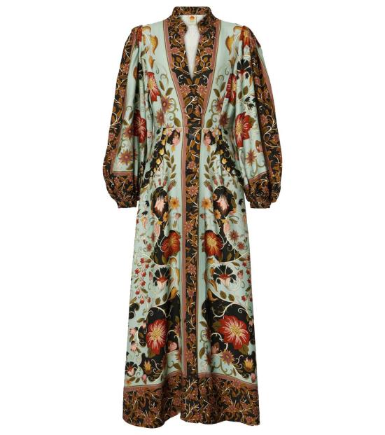  팜 리오 롱 원피스 맥시 드레스 플로잉 뷰티 블루