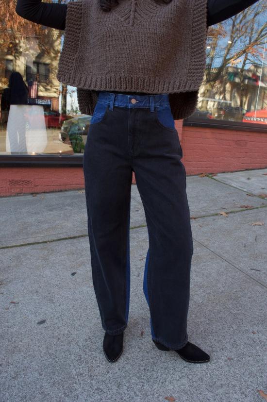  카린 데님 팬츠 칼린 랩어라운드 진 - CARLEEN