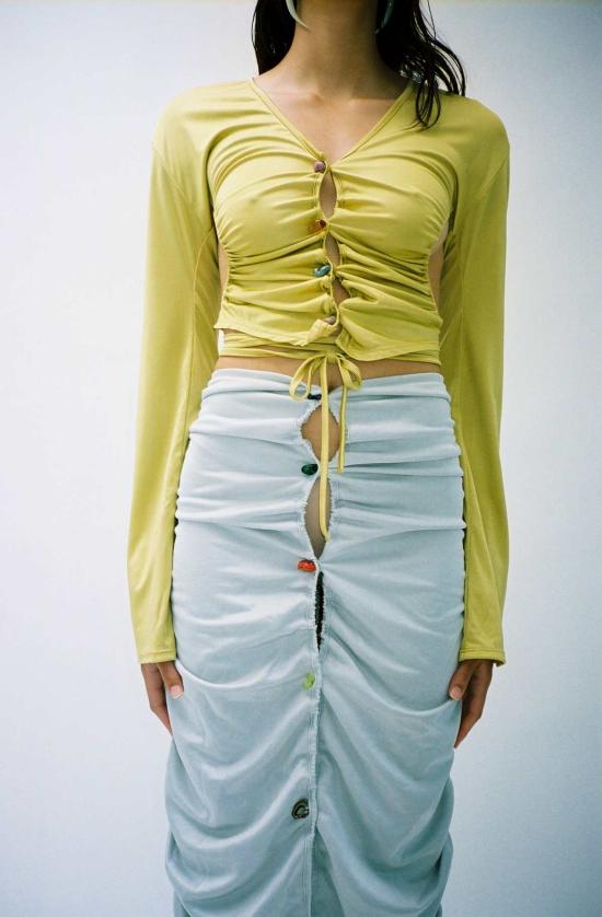  Lucille Thièvre 가디건 루실 티에브르 백리스 카디 선플라워 - OTHER BRANDS