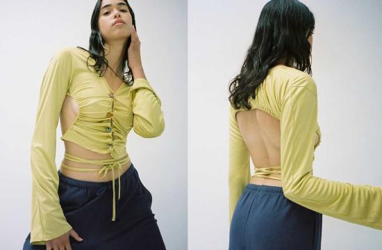  Lucille Thièvre 가디건 루실 티에브르 백리스 카디 선플라워 - OTHER BRANDS