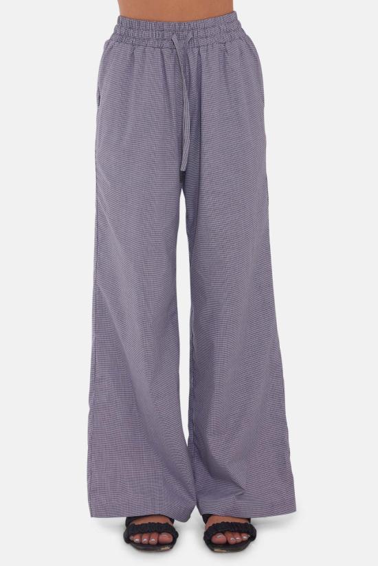  더 타일 클럽 스트레이트 팬츠 타일 클럽 조지카 비치 팝린 팬츠 블랙 깅엄