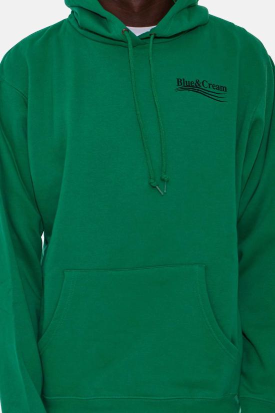  Blue&Cream 후드 티셔츠 블루&크림 웨이브 후드티 켈리 그린 - BLUE&CREAM