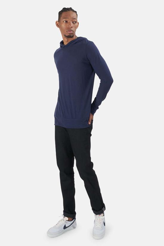  Blue&Cream 후드 티셔츠 블루&크림 66 풀오버 후디 네이비 - BLUE&CREAM