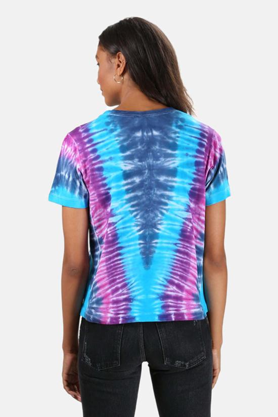  블루&크림 반팔 티셔츠 블루앤크림 X 챔피언 클래식 티 타이 다이 - BLUE&CREAM