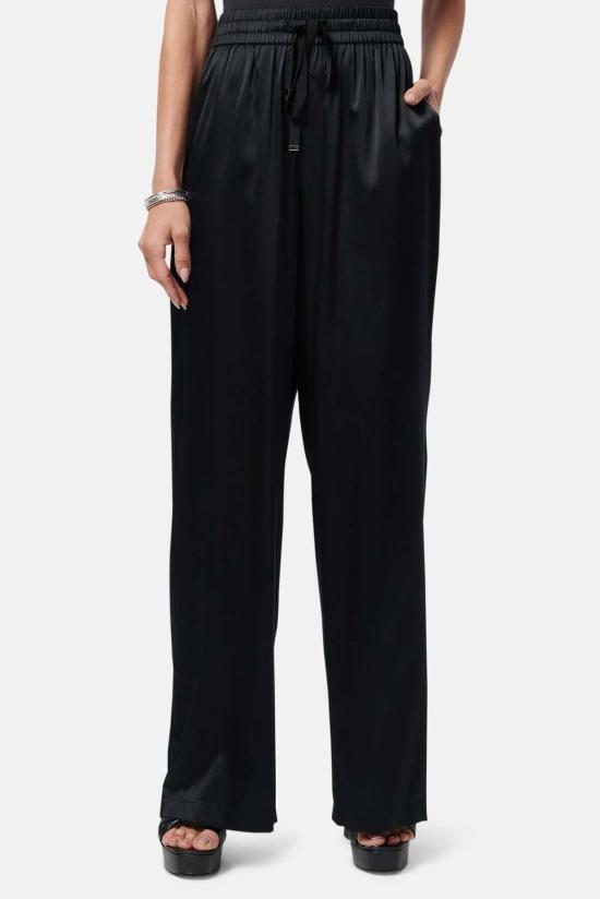  카미 뉴욕 스트레이트 팬츠 Cami Nyc Sena 와이드 레그 팬츠 블랙 - CAMI NYC