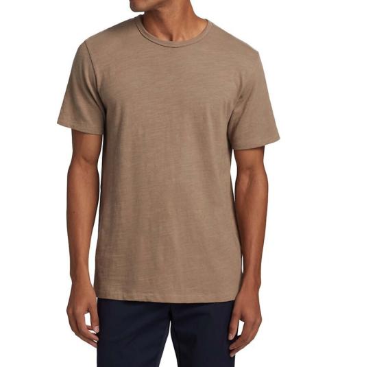  랙앤본 반팔 티셔츠 Rag & Bone 남성용 클래식 플레임 티 토프 탄  브라운 - RAG & BONE