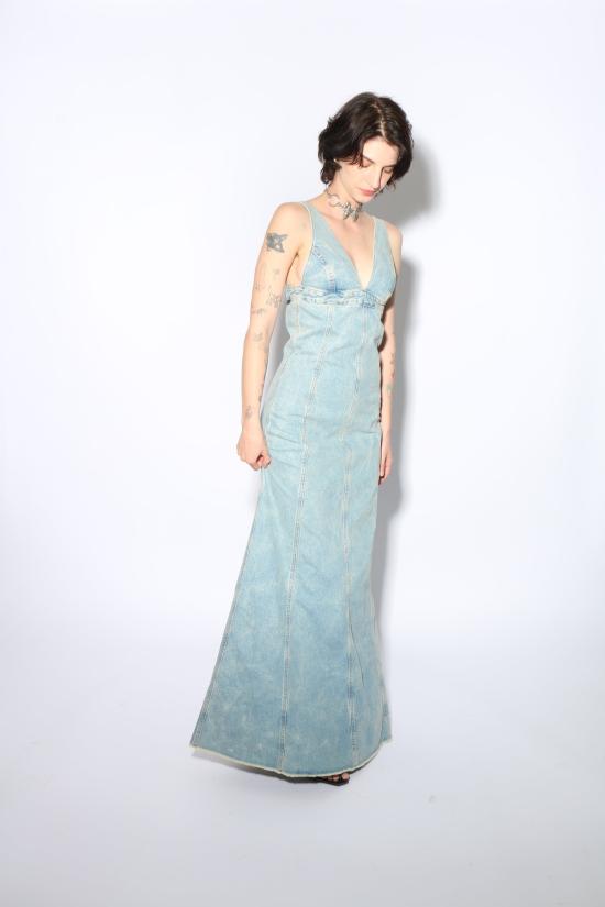  하이쿠레 롱 원피스 블리치 블루 돌리 드레스 블루 - HAIKURE