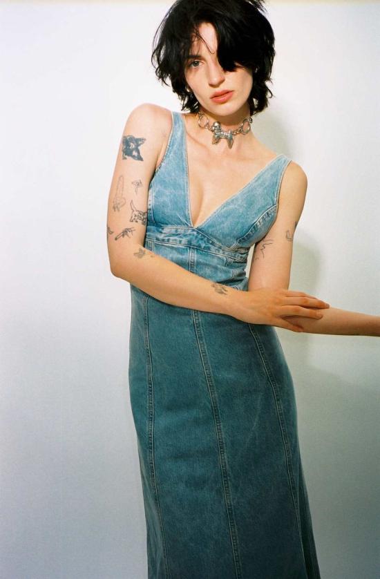  하이쿠레 롱 원피스 블리치 블루 돌리 드레스 블루 - HAIKURE