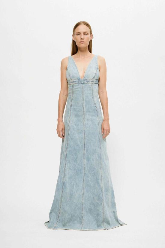  하이쿠레 롱 원피스 블리치 블루 돌리 드레스 블루 - HAIKURE