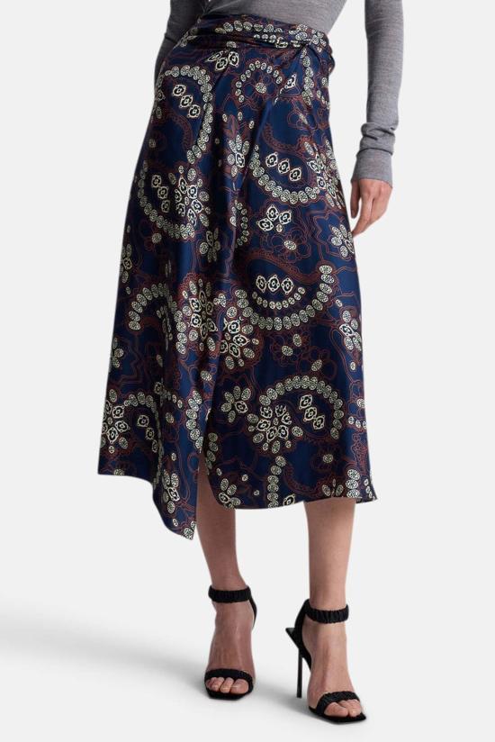  에이엘씨 미디 스커트 A.L.C. 클라라 스커트 네이비/크림