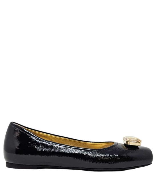  매디슨 메종 플랫 슈즈 마리온 주얼리 발레 플랫 블랙