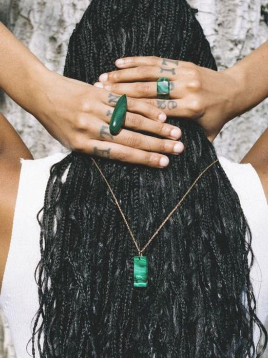  로렌 스튜어트 목걸이/팬던트 스톤 태그 펜던트