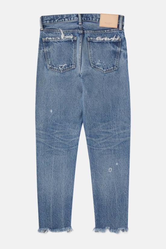  마우지 데님 팬츠 무시 메리 테이퍼드 미드 데님 블루 - MOUSSY