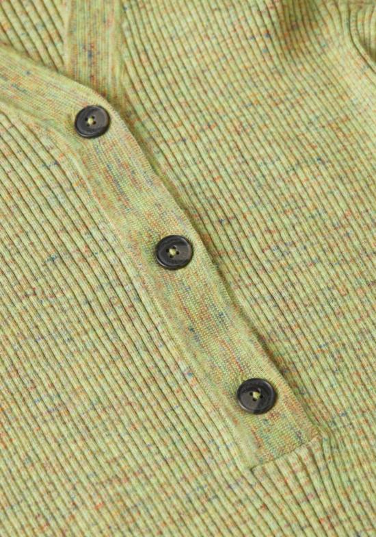  클로즈드 가디건 무랭 V넥 헨리 니트 탑 옐로우 - CLOSED