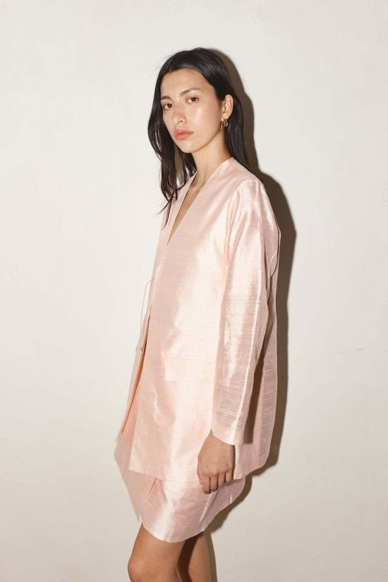  다두라 수트 세트 Datura Senso Dupion 블레이저 로즈 쿼츠 - DATURA