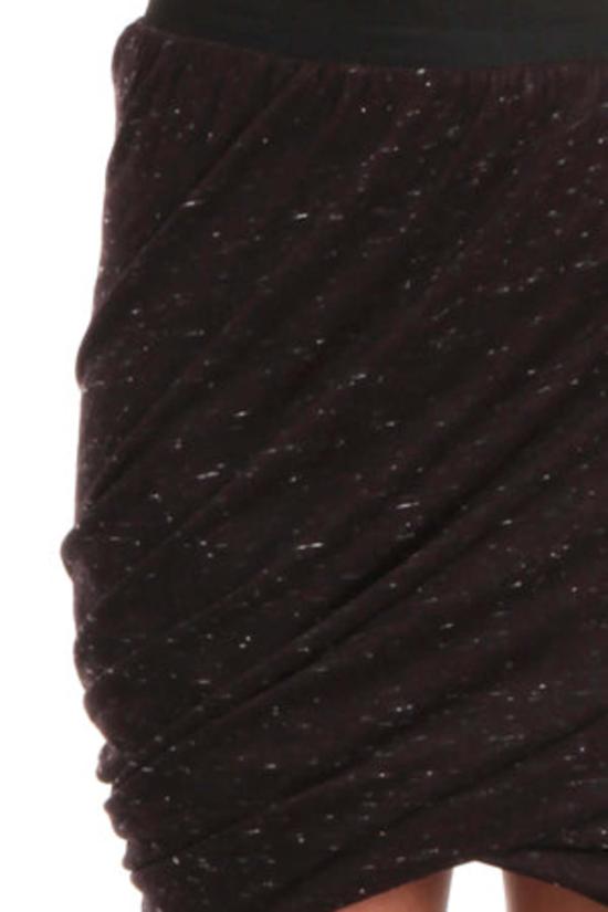  엔자 코스타 숏 스커트 더블 스커트 버건디 - ENZA COSTA