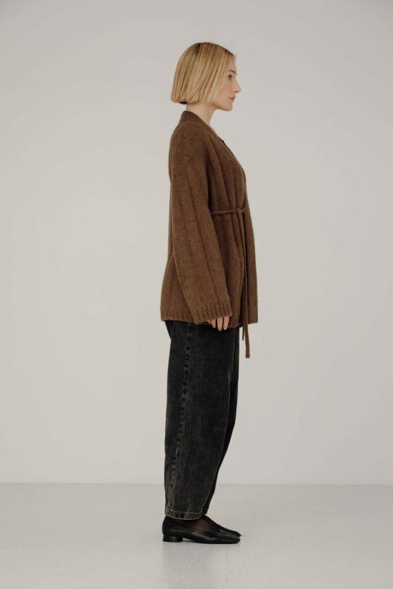 Bare Knitwear 가디건 베어 니트웨어 로안 랩 카디건 새들 - OTHER BRANDS