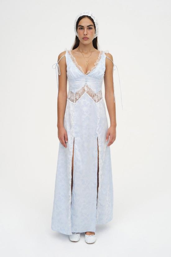  포러브앤레몬스 롱 원피스 For Love & Lemons Hattie 맥시 드레스 블루