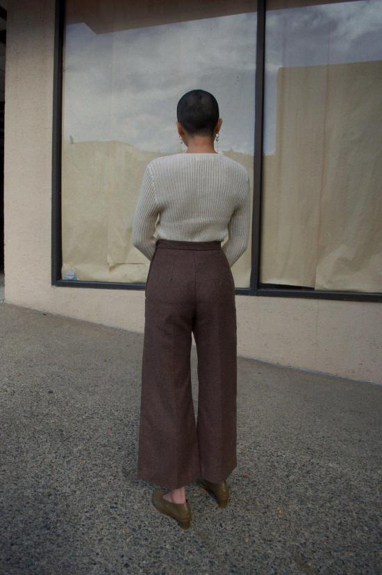  코코볼로 스트레이트 팬츠 알르 울 팬츠 모카 - COCOBOLO